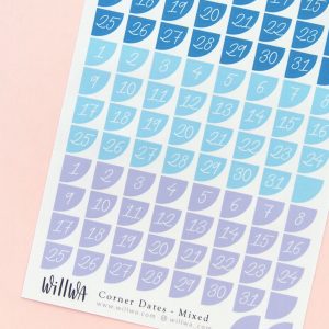 Winter Corner Date Stickers - Design by Willwa