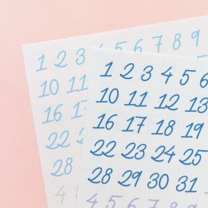 Winter Large Date Stickers - Design by Willwa