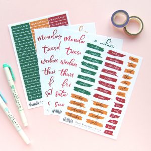 Christmas Weekdays Stickers - Design by Willwa