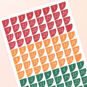 Christmas Corner Date Stickers - Design by Willwa