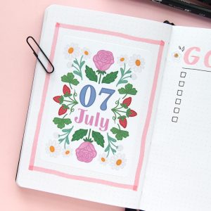 Monthly Floral Cover Page Stickers - Design by Willwa