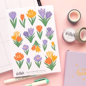 February Flower Sticker Bundle - Design by Willwa