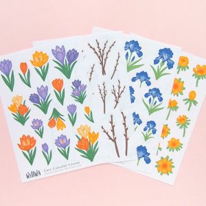 February Flower Sticker Bundle - Design by Willwa