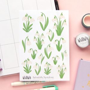 January Flower Sticker Bundle - Design by Willwa