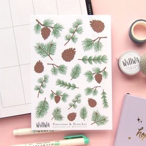 January Flower Sticker Bundle - Design by Willwa
