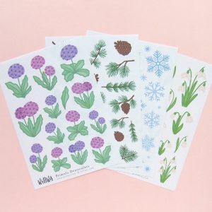January Flower Sticker Bundle - Design by Willwa