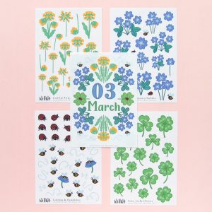 March Flower Sticker Bundle - Design by Willwa