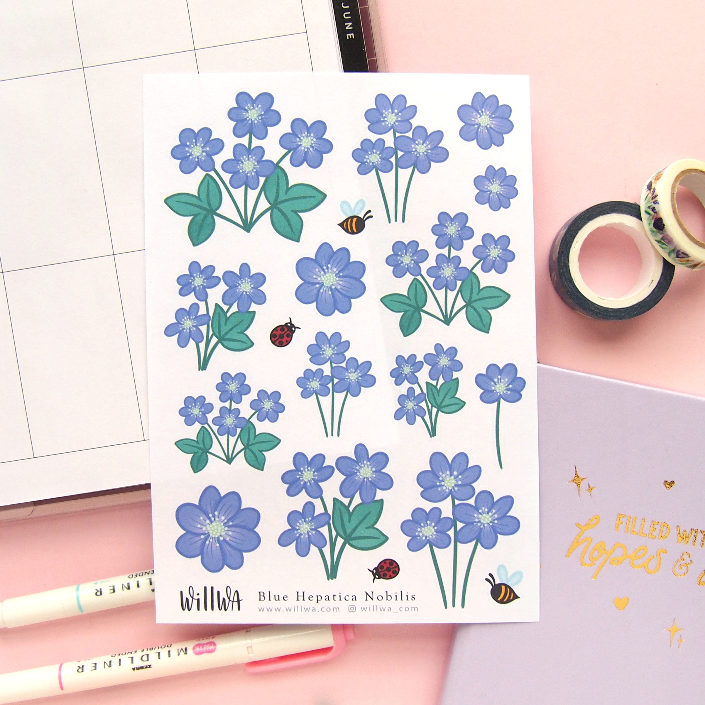 March Flower Sticker Bundle - Design by Willwa