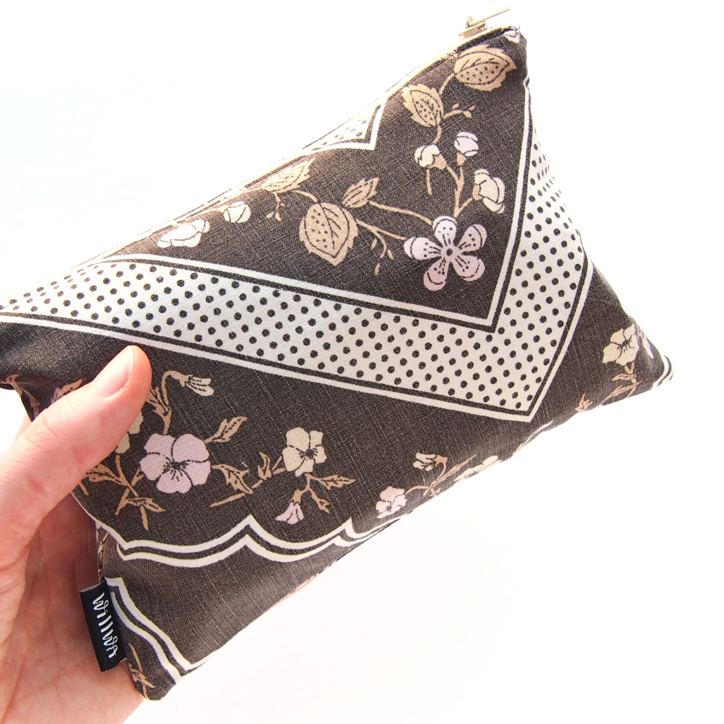 Flowers Brown Pencil Case - Design by Willwa