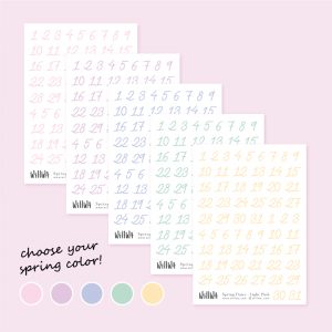 Spring Date Stickers - Design by Willwa