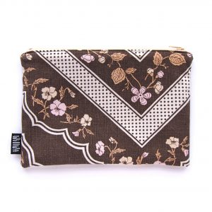 Flowers Brown Pencil Case - Design by Willwa