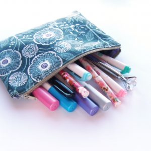 Graphic Flowers Pencil Case - Design by Willwa