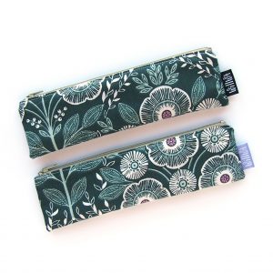 Graphic Flowers Mini Pencil Case - Design by Willwa