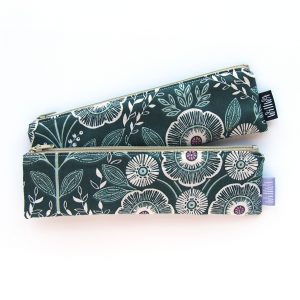 Graphic Flowers Mini Pencil Case - Design by Willwa