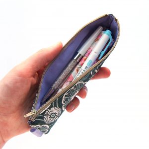 Graphic Flowers Mini Pencil Case - Design by Willwa