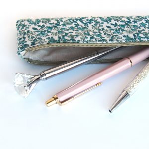 Green Baby Florals Mini Pencil Case - Design by Willwa