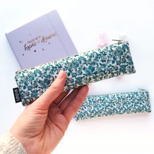 Green Baby Florals Mini Pencil Case - Design by Willwa