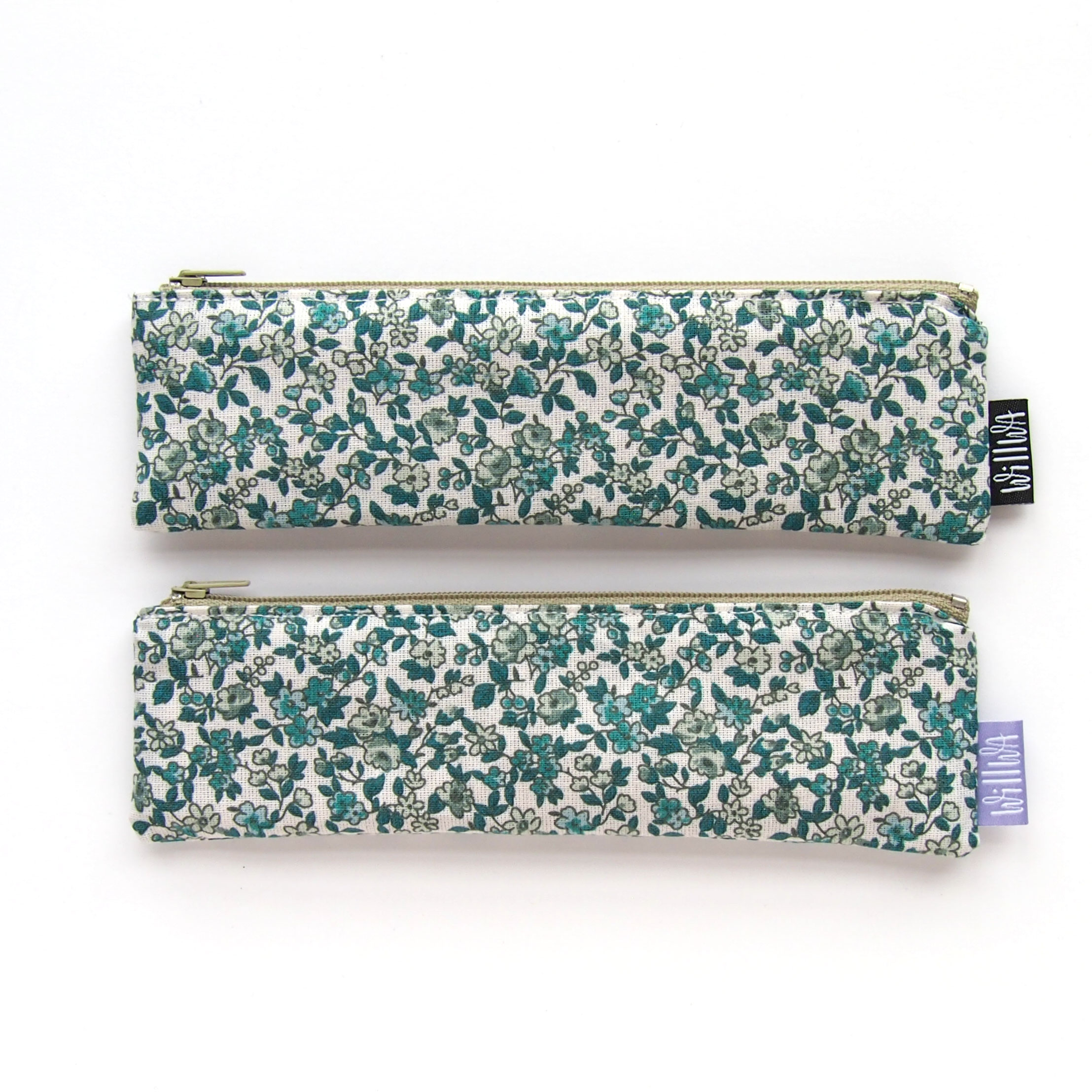 Green Baby Florals Mini Pencil Case - Design by Willwa