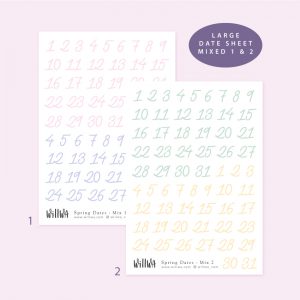Spring Date Stickers - Design by Willwa