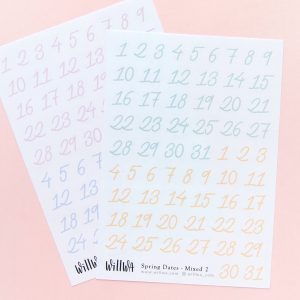 Spring Date Stickers - Design by Willwa