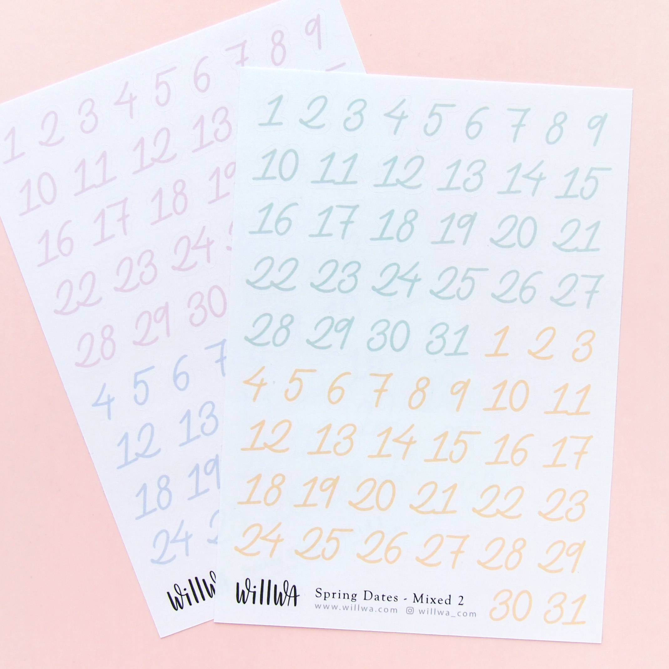Spring Date Stickers - Design by Willwa