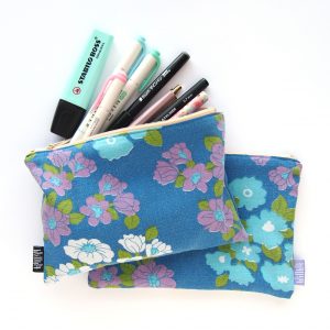 Lilac & White Flowers Pencil Case - Design by Willwa