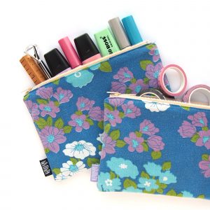 Lilac & White Flowers Pencil Case - Design by Willwa