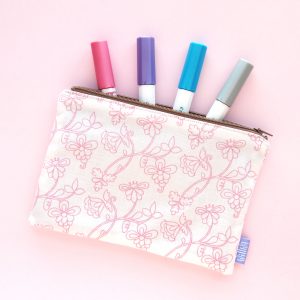 Lined Florals Pencil Case - Design by Willwa