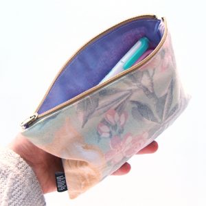 Mint Green Flowers Pencil Case - Design by Willwa