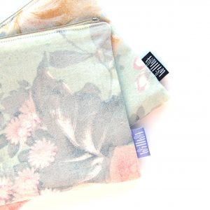Mint Green Flowers Pencil Case - Design by Willwa