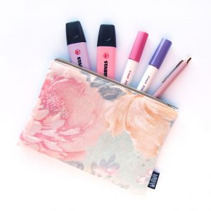 Mint Green Flowers Pencil Case - Design by Willwa