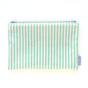 Mint Green Stripes Pencil Case - Design by Willwa