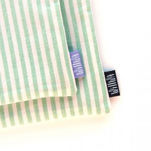 Mint Green Stripes Pencil Case - Design by Willwa