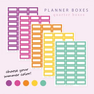 Summer Quarter Boxes Sticker - Design by Willwa