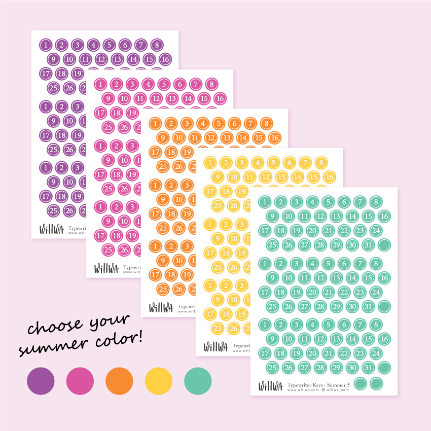 Summer Date Stickers - Design by Willwa