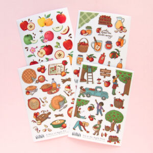 Sweet Apples and Florals Stickers - Design by Willwa