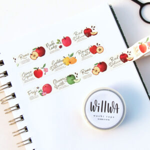 Apple Kinds Washi Tape - Design by Willwa