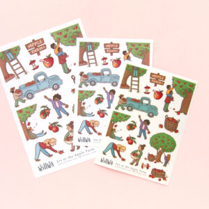 Joy at the Apple Farm Stickers - Design by Willwa