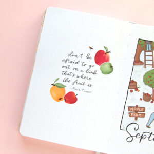 Sweet Apples and Florals Stickers - Design by Willwa