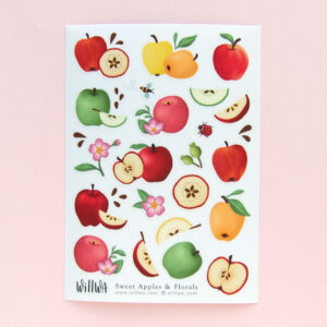 Sweet Apples and Florals Stickers - Design by Willwa