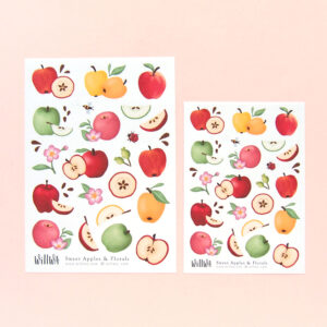 Sweet Apples and Florals Stickers - Design by Willwa