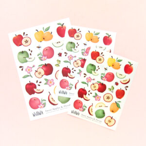 Sweet Apples and Florals Stickers - Design by Willwa