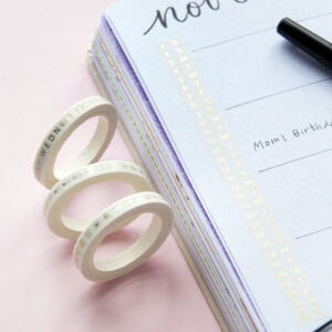 Days and Dates Slim Washi Tape Set - Design by Willwa