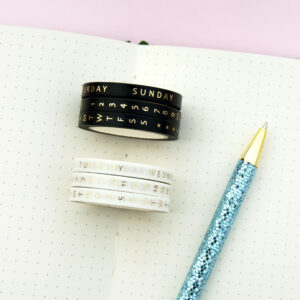 Days and Dates Slim Washi Tape Set - Design by Willwa