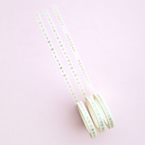 Days and Dates Slim Washi Tape Set - Design by Willwa