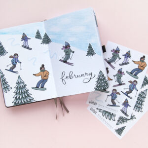 Skiing Holiday Sticker Bundle - Design by Willwa