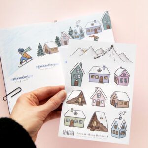 Skiing Holiday Sticker Bundle - Design by Willwa