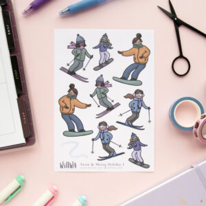 Skiing Holiday Sticker Bundle - Design by Willwa