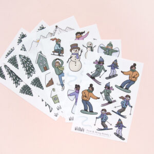 Skiing Holiday Sticker Bundle - Design by Willwa