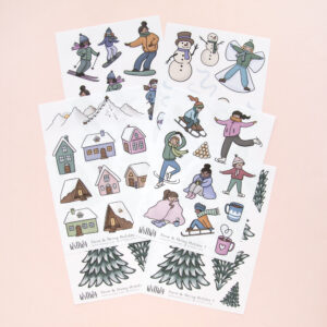 Skiing Holiday Sticker Bundle - Design by Willwa